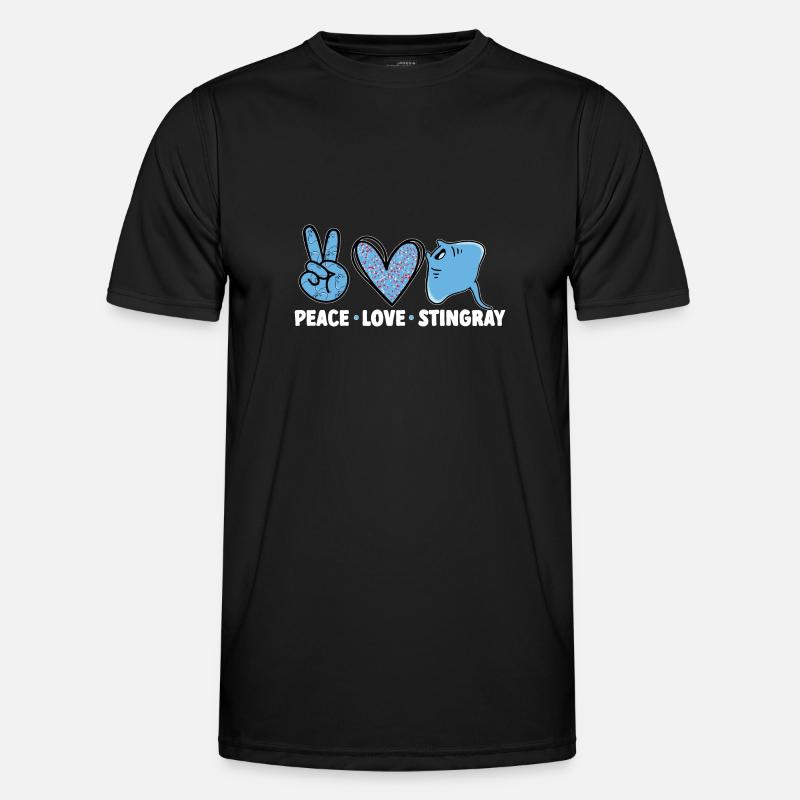 Stachelrochen Mantarochen Ozean Rochen - Männer Funktions-T-Shirt - Schwarz
