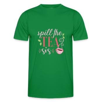 Spill the tea sis - T-shirt sport Homme - vert - Devant - AI Model Male 178 dark (178cm)