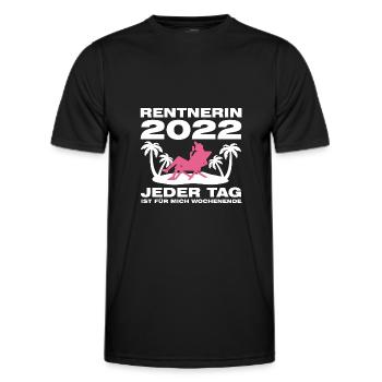 Rentnerin 2022 Rente Rentnerin Geschenk - Männer Funktions-T-Shirt - Schwarz - Vorne - AI Model Male 178 dark (178cm)