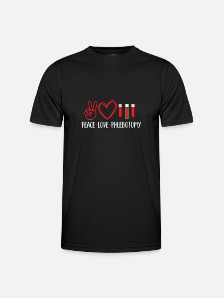 Phlebotomy Blood Draw Blood Nurse - Men's Functional T-Shirt - black
