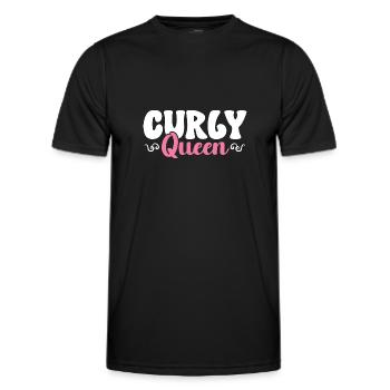 Cheveux bouclés Boucles afro Cheveux naturels - T-shirt sport Homme - noir - Devant - AI Model Male 178 dark (178cm)