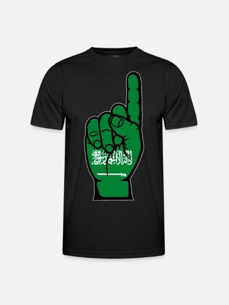 Saudi Arabia Flag Number 1 - Men's Functional T-Shirt - black