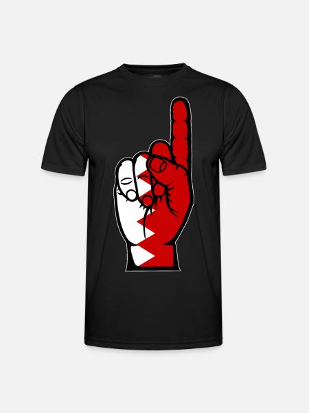 Bahrain flag number 1 - Men's Functional T-Shirt - black