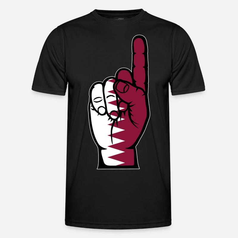 Drapeau du Qatar numéro 1 T-shirt sport Homme