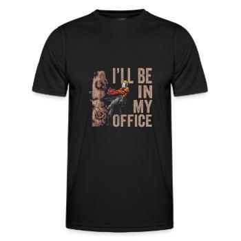 Woodworking I'll Be In My Office Lumberjack - Men's Functional T-Shirt - black - Front - AI Model Male 178 dark (178cm)