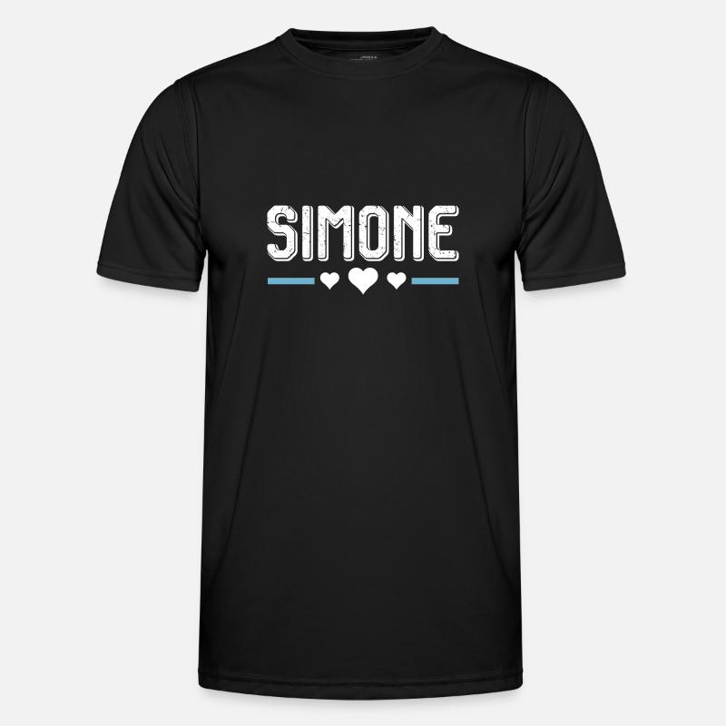 Simone - Männer Funktions-T-Shirt - Schwarz