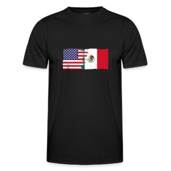 Mexikaner Mexiko Herkunft Landesfarben Spruch - Männer Funktions-T-Shirt - Schwarz - Vorne - AI Model Male 178 dark (178cm)