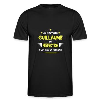 Guillaume cadeau humour et drôle - T-shirt sport Homme - noir - Devant - AI Model Male 178 dark (178cm)