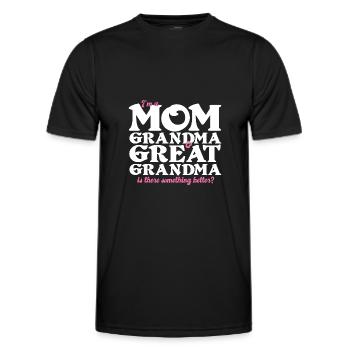 Great-grandmother great-grandmother great-grandchildren - Men's Functional T-Shirt - black - Front - AI Model Male 178 dark (178cm)