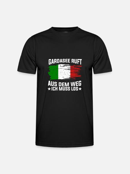 Gardasee Italien Geschenk - Männer Funktions-T-Shirt - Schwarz