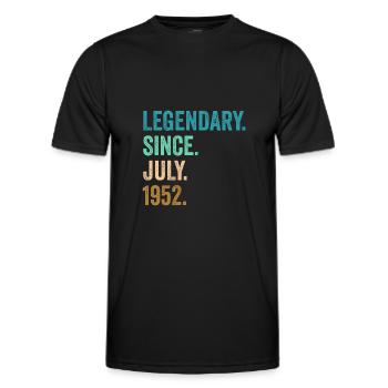 Legendary Since July 1952 70. Geburtstag - Männer Funktions-T-Shirt - Schwarz - Vorne - AI Model Male 178 dark (178cm)