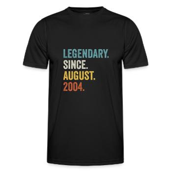 Legendary Since August 2004 18. Geburtstag - Männer Funktions-T-Shirt - Schwarz - Vorne - AI Model Male 178 dark (178cm)