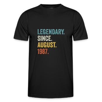 Legendary Since August 1987 35e anniversaire - T-shirt sport Homme - noir - Devant - AI Model Male 178 dark (178cm)