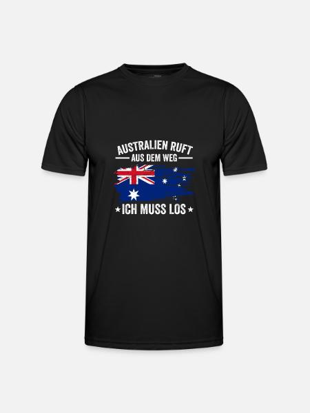 Australien Reise Australier Australierin - Männer Funktions-T-Shirt - Schwarz