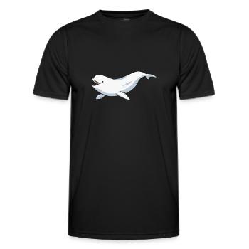 Weißwal Beluga Wal - Männer Funktions-T-Shirt - Schwarz - Vorne - AI Model Male 178 dark (178cm)