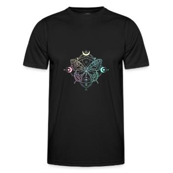 Pastel Goth Lune Goth papillon lune gothique - T-shirt sport Homme - noir - Devant - AI Model Male 178 dark (178cm)