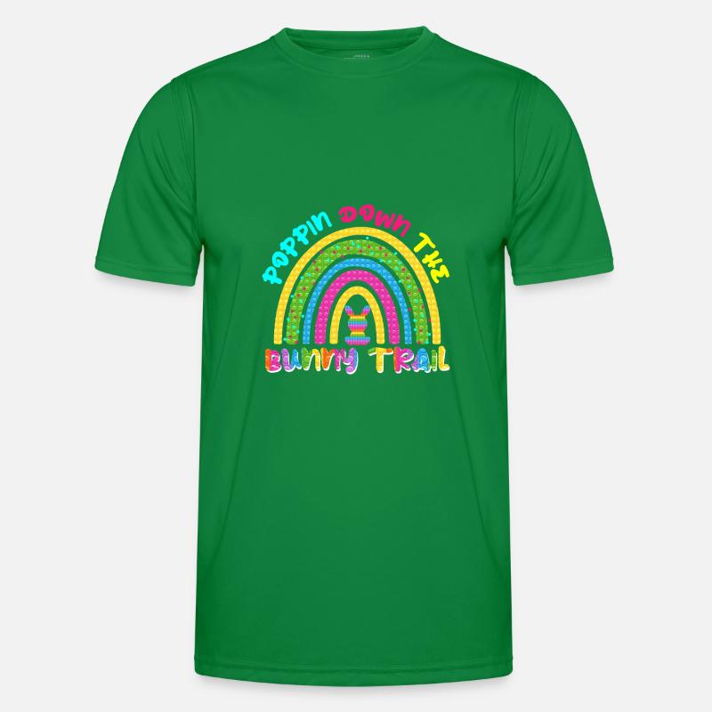 Poppin Down The Rabbit Trail Rabbit Pop It Rainbow Männer Funktions-T-Shirt