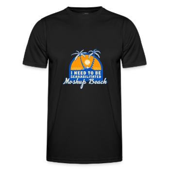 I Need To Be Seahabilitated Moshup Beach Summer - Männer Funktions-T-Shirt - Schwarz - Vorne - AI Model Male 178 dark (178cm)