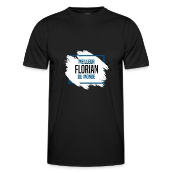 Florian - T-shirt sport Homme - noir - Devant - AI Model Male 178 dark (178cm)