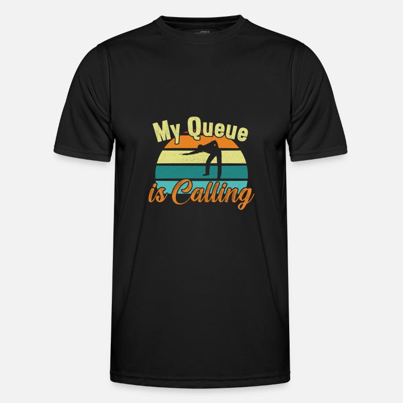 My Queue is Calling / Billiard Snooker Men's Functional T-Shirt