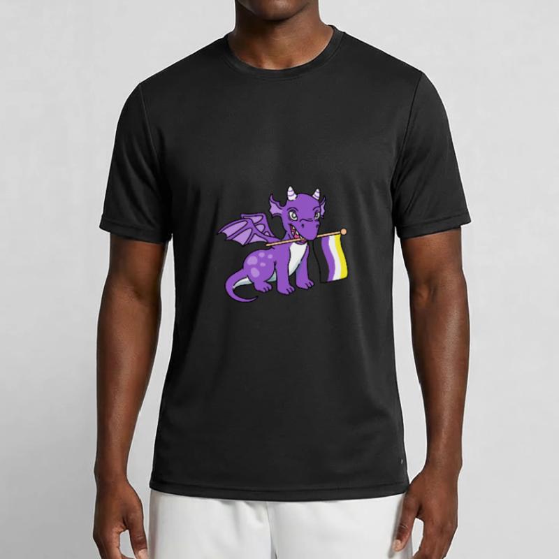 Nonbinary Pride Dragon Nonbinary Pride T-shirt sport Homme