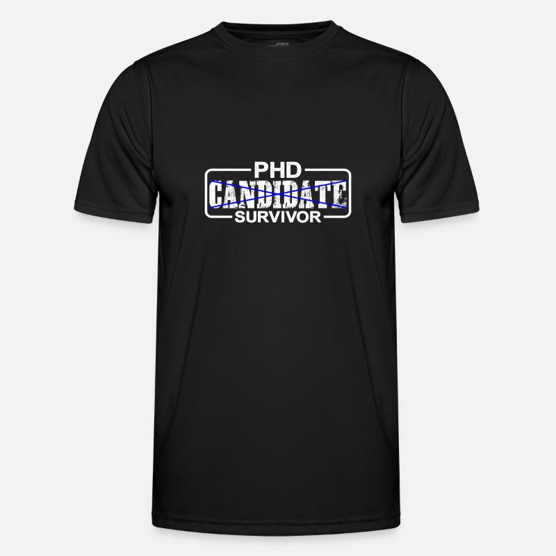 Phd Candidate Survivor 10 - Männer Funktions-T-Shirt - Schwarz