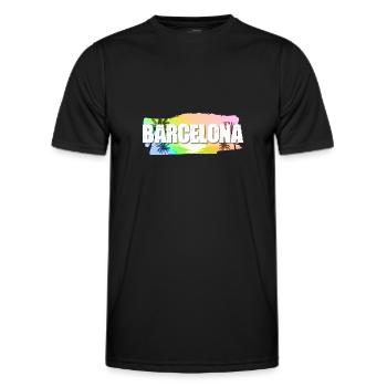 Barcelone - T-shirt sport Homme - noir - Devant - AI Model Male 178 dark (178cm)