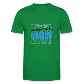 Distrait par les circuits Electrician Craftsman - T-shirt sport Homme - vert - Devant - AI Model Male 178 dark (178cm)