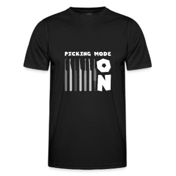 Serrurerie, châteaux artisans - T-shirt sport Homme - noir - Devant - AI Model Male 178 dark (178cm)