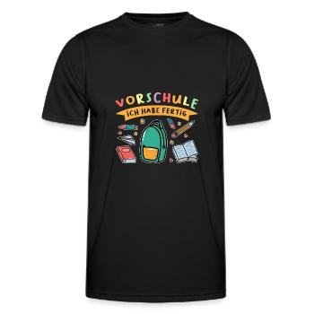 Vorschule Anfang Vorschulkinder Geschenk - Männer Funktions-T-Shirt - Schwarz - Vorne - AI Model Male 178 dark (178cm)