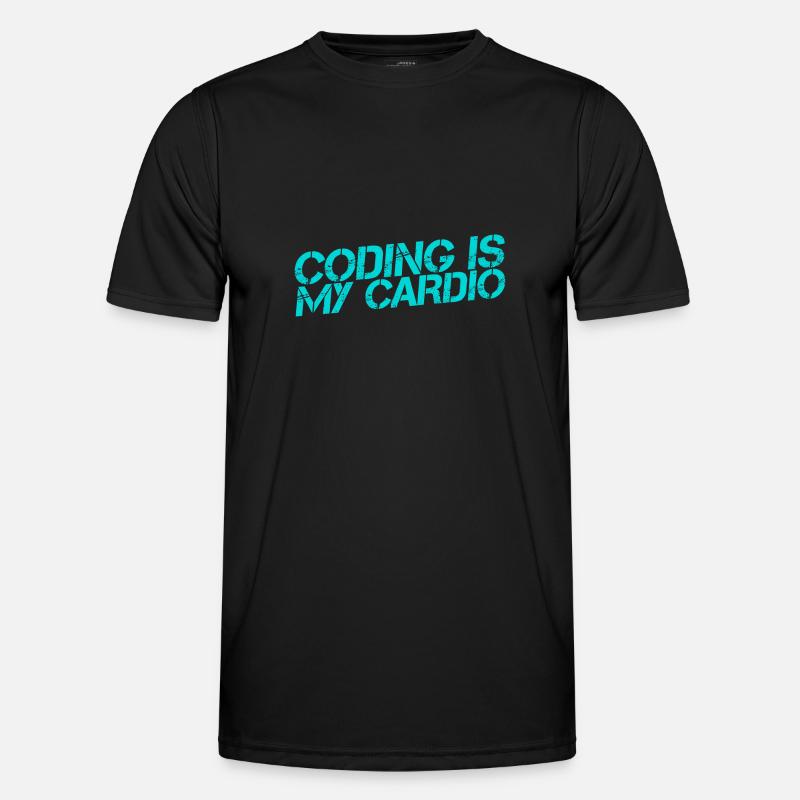 Coding Is My Cardio 3 - Men's Functional T-Shirt - black