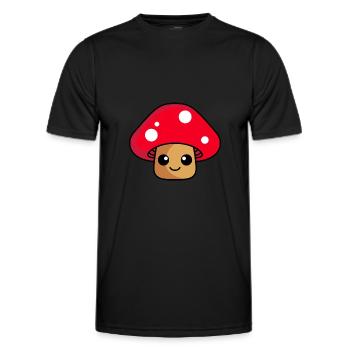Mushroom Comic - Men's Functional T-Shirt - black - Front - AI Model Male 178 dark (178cm)