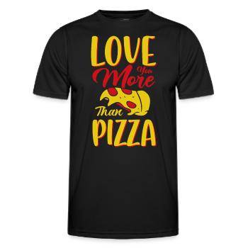 Pizza - Männer Funktions-T-Shirt - Schwarz - Vorne - AI Model Male 178 dark (178cm)