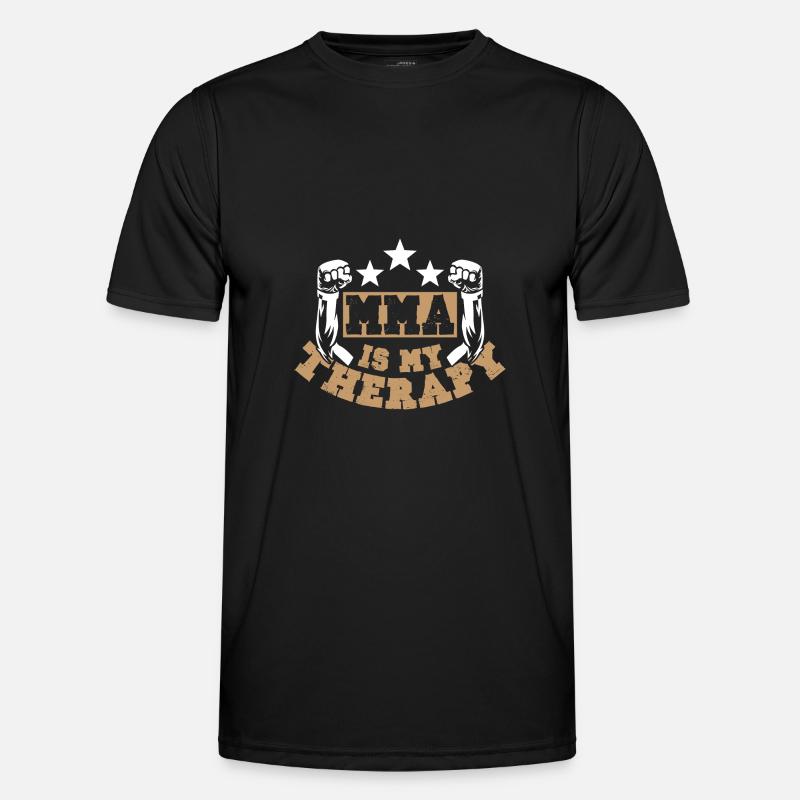 mma my therapy - Männer Funktions-T-Shirt - Schwarz