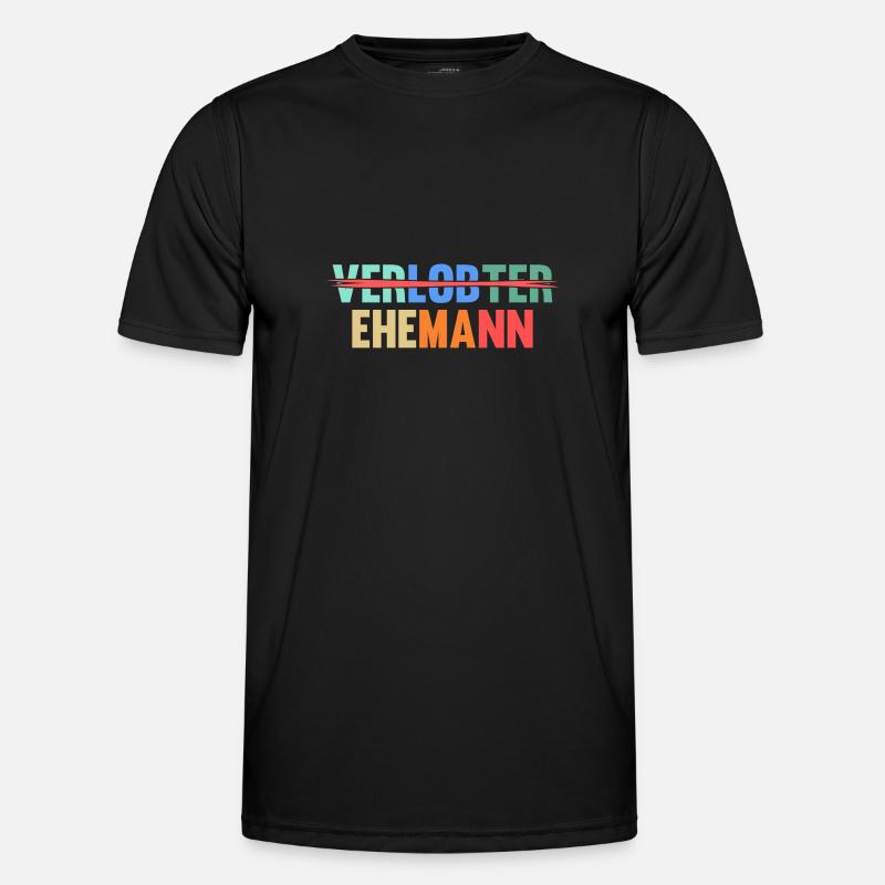 Hochzeit Heiratsantrag Verlobter Ehemann Männer Funktions-T-Shirt