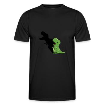 T Rex Shadow TRex With Screaming Shadow - Männer Funktions-T-Shirt - Schwarz - Vorne - AI Model Male 178 dark (178cm)