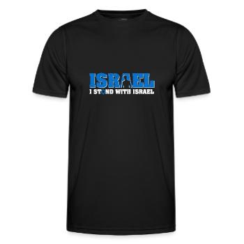 Israel Support Star of David East Trip - Men's Functional T-Shirt - black - Front - AI Model Male 178 dark (178cm)