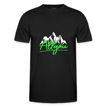 Allgäu Berge Wandern Klettern - Männer Funktions-T-Shirt - Schwarz - Vorne - AI Model Male 178 dark (178cm)