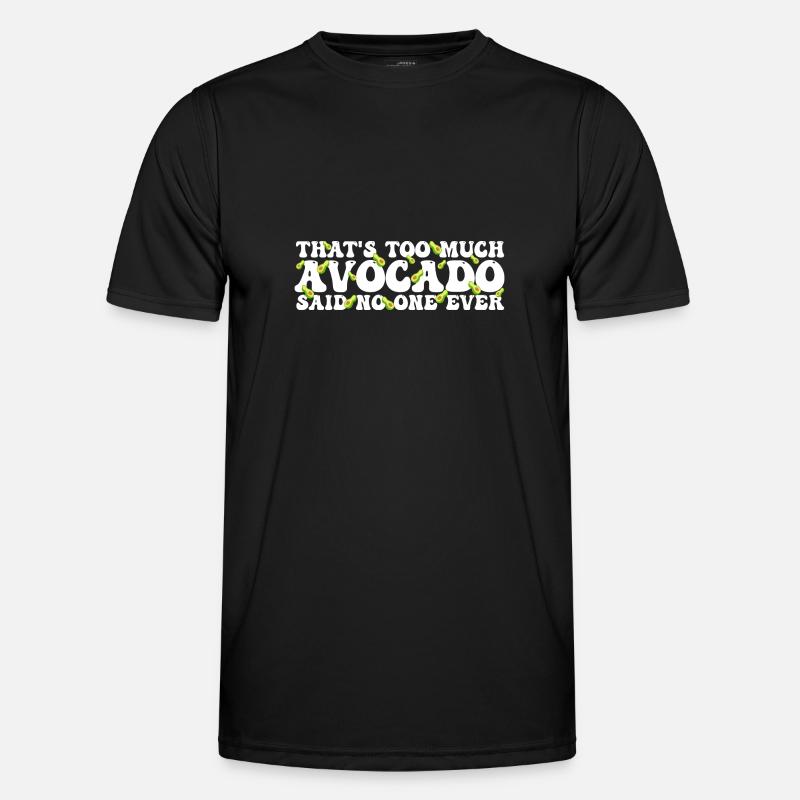 Avocado - Männer Funktions-T-Shirt - Schwarz