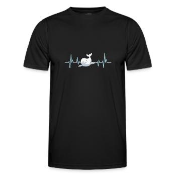 Weißwal Beluga Wal - Männer Funktions-T-Shirt - Schwarz - Vorne - AI Model Male 178 dark (178cm)