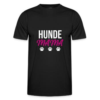 Hunde Mama Spruch - Männer Funktions-T-Shirt - Schwarz - Vorne - AI Model Male 178 dark (178cm)