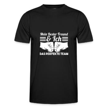Bester Freund - Männer Funktions-T-Shirt - Schwarz - Vorne - AI Model Male 178 dark (178cm)
