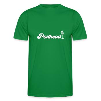 Podcaster Podcast - Men's Functional T-Shirt - kelly green - Front - AI Model Male 178 dark (178cm)
