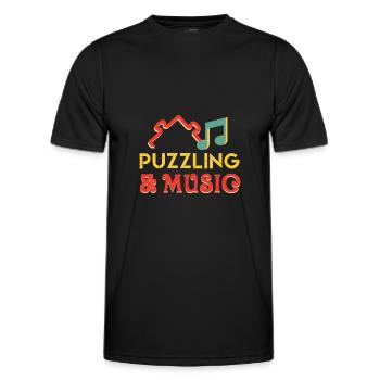 Hobby-Puzzler-Puzzler-Puzzlespiel - Männer Funktions-T-Shirt - Schwarz - Vorne - AI Model Male 178 dark (178cm)