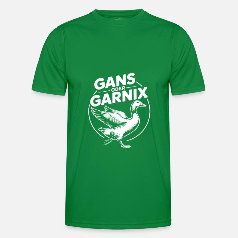 Gans oder garnix Gans und lustiger Spruch Männer Funktions-T-Shirt