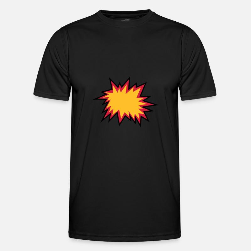 Comic Explosion - Männer Funktions-T-Shirt - Schwarz