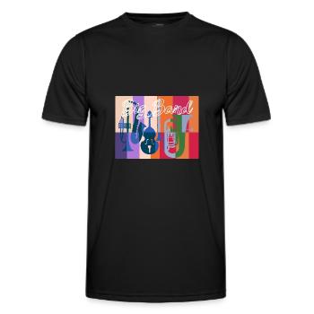 Big Band Jazz Saxophon Trompete Posaune Geschenk - Männer Funktions-T-Shirt - Schwarz - Vorne - AI Model Male 178 dark (178cm)