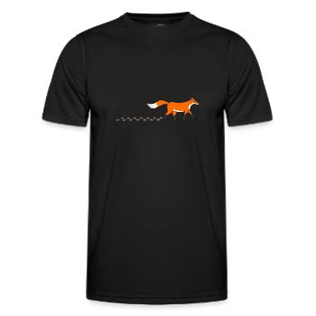 Empreinte de pied mignonne d'animaux de la forêt - T-shirt sport Homme - noir - Devant - AI Model Male 178 dark (178cm)