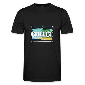 Greece - Men's Functional T-Shirt - black - Front - AI Model Male 178 dark (178cm)