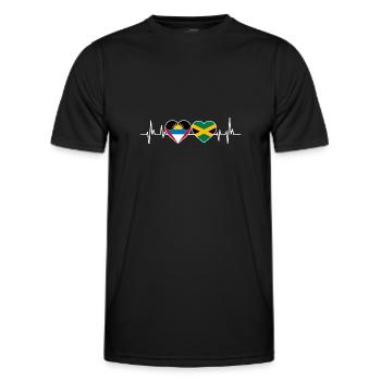 Antigua and Barbuda flag - Men's Functional T-Shirt - black - Front - AI Model Male 178 dark (178cm)